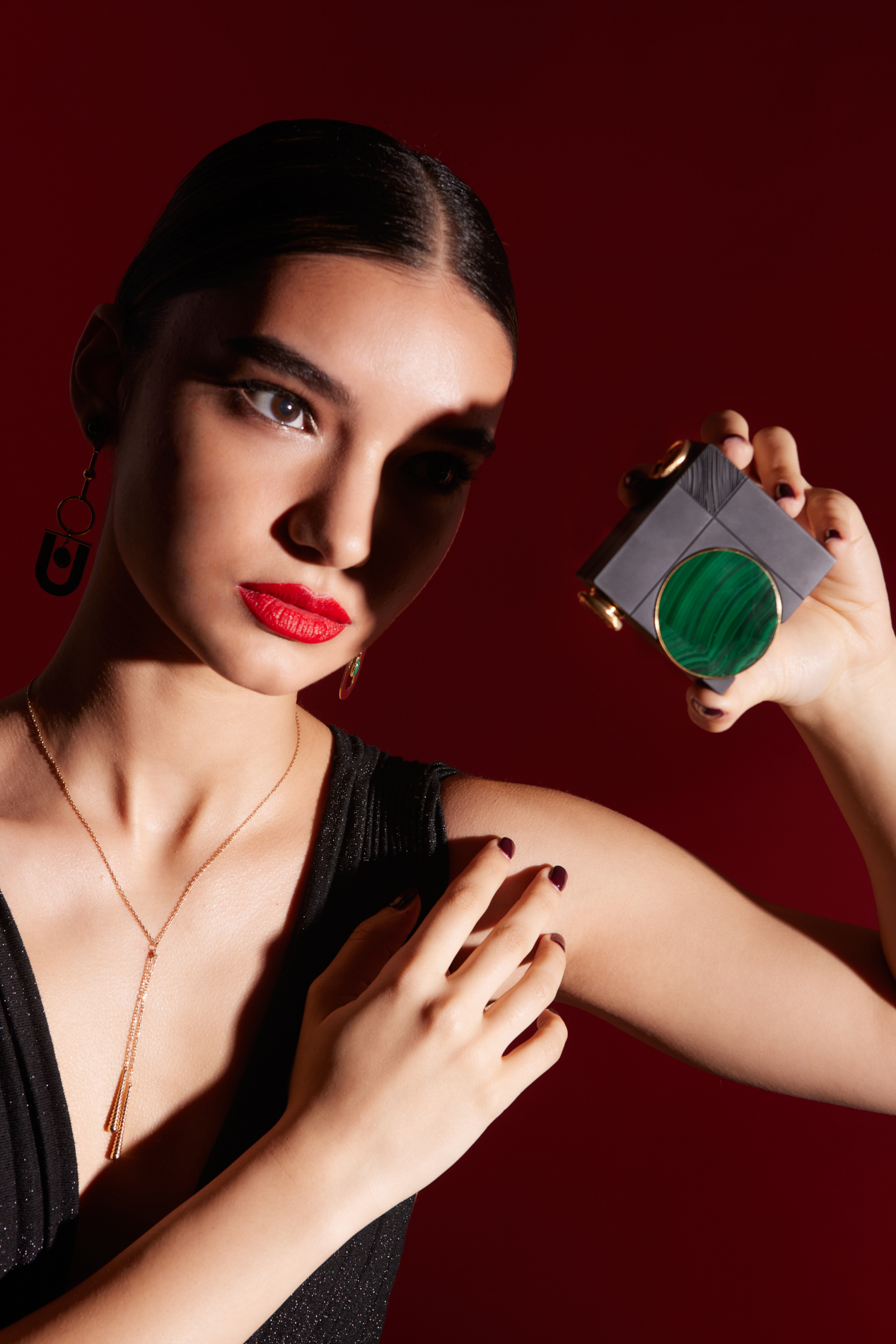 Minaudière malachite Stella Minaudière malachite Stella